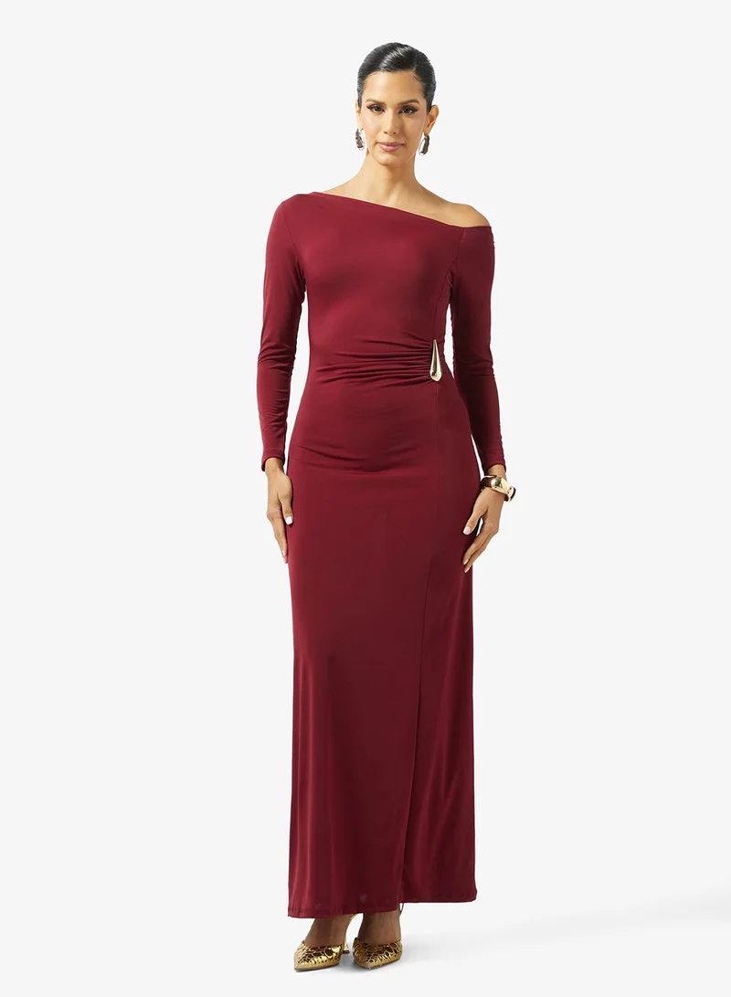 Ella Limited Edition  Aysmmetric Neck Bodcon Dress for Women | Best Price UAE
